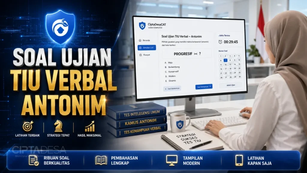 Soal Ujian TIU Verbal [Antonim] & Pembahasannya