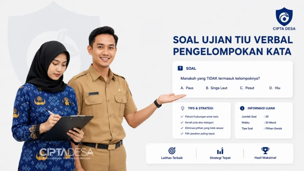 Soal Ujian TIU Verbal [Pengelompokan Kata] & Pembahasannya