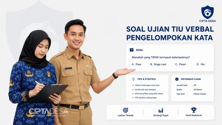 Soal Ujian TIU Verbal [Pengelompokan Kata] & Pembahasannya